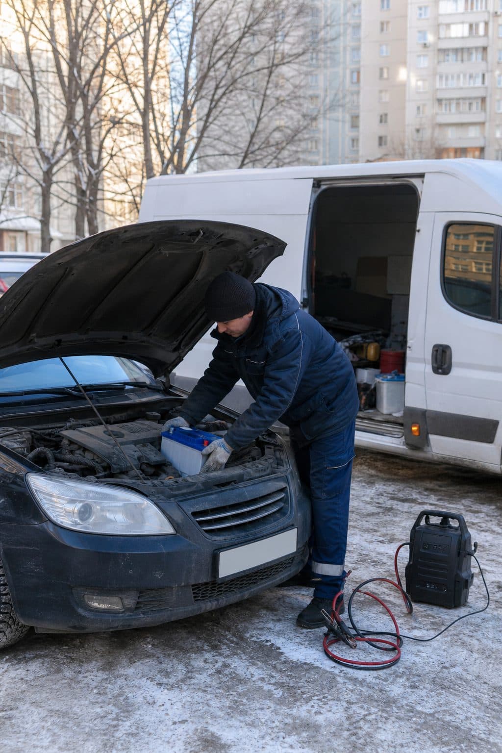 Замена автомобильного аккумулятора с выездом